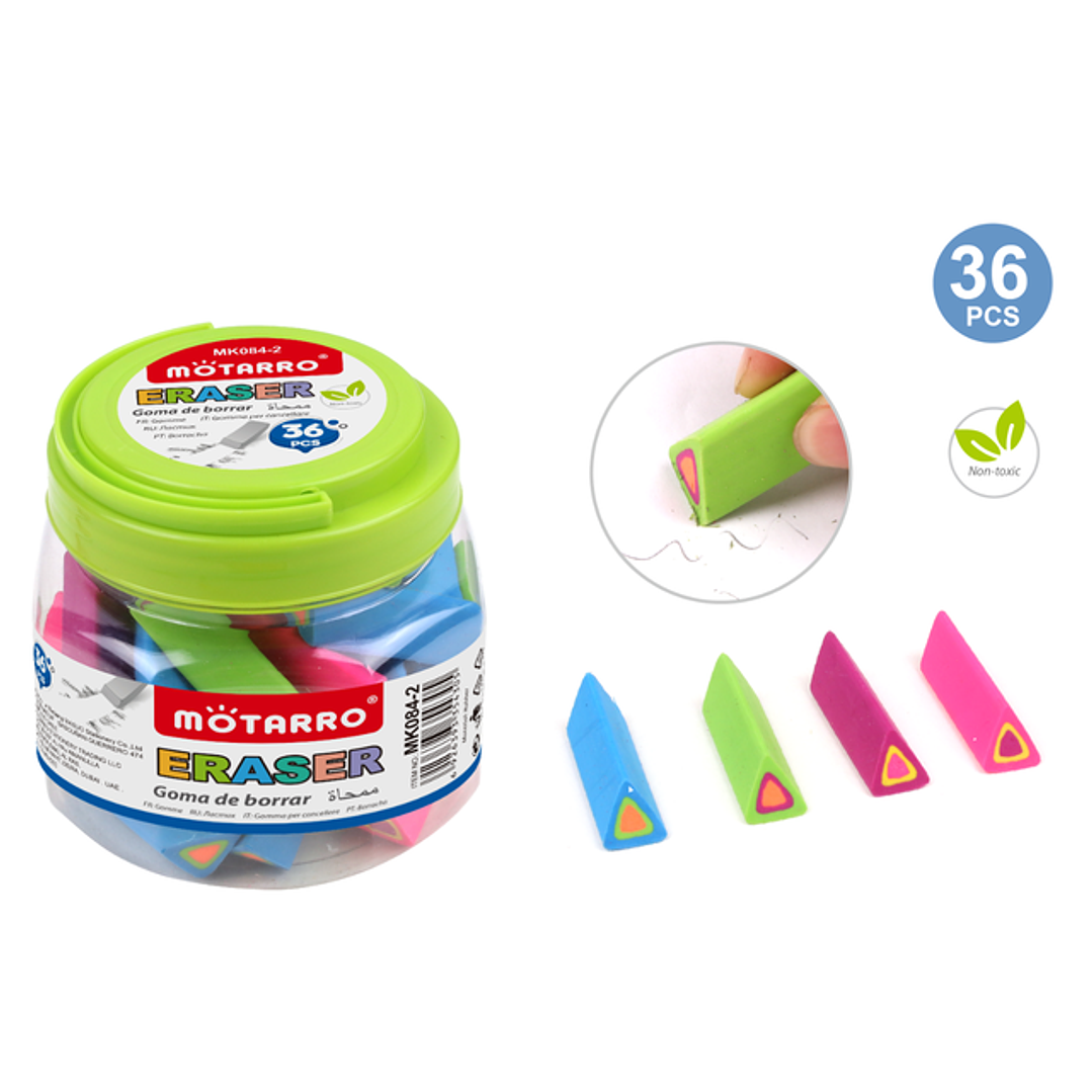 Gomas de Borrar en balde 36pcs 1