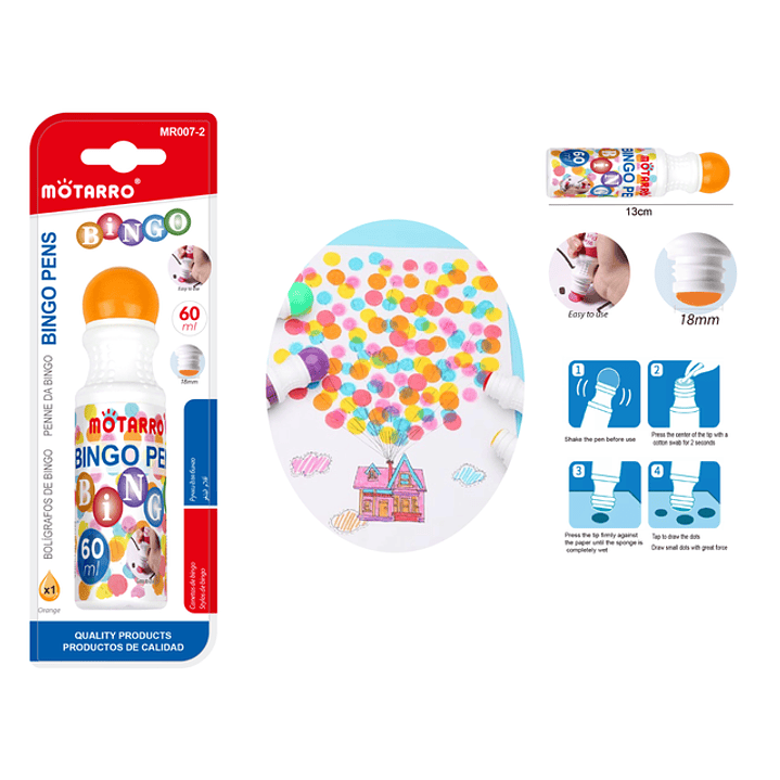 Marcador Punta Redonda Esponja Naranjo 1