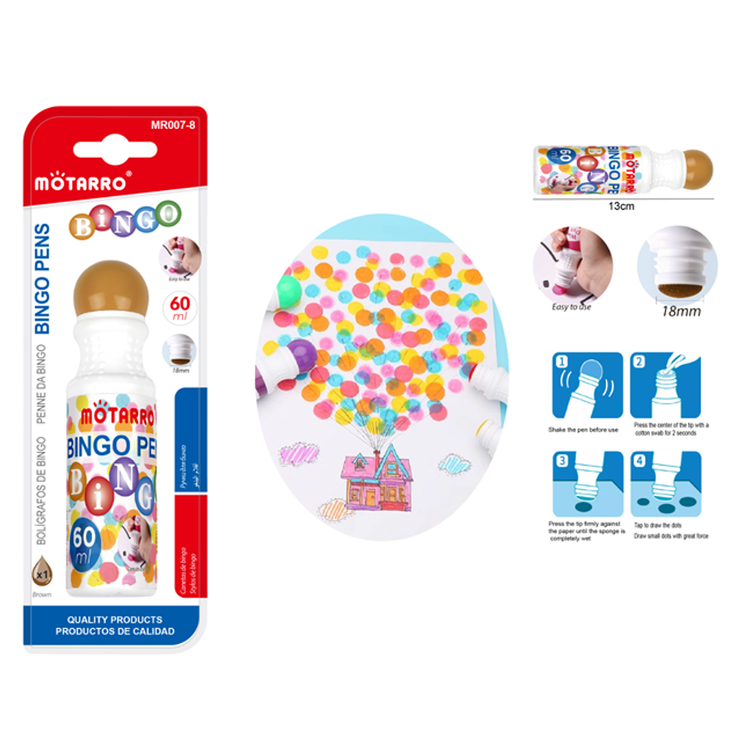 Marcador Punta Redonda Esponja Cafe 1