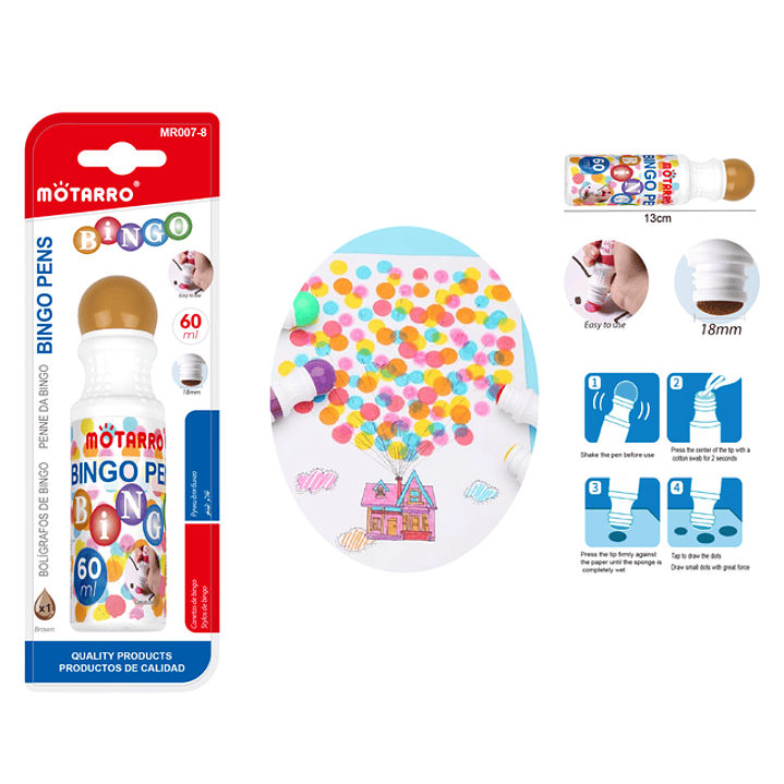 Marcador Punta Redonda Esponja Cafe 1