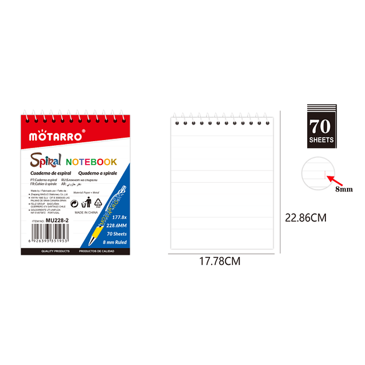 Block De Notas 70Hojas 1722 1