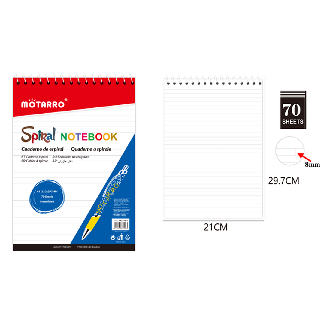 Block de Notas 70Hojas A4 1
