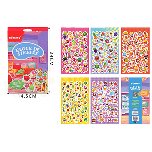 Block de Stickers Frutas 14.5*24cm