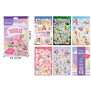Block de Stickers princesa 14.5*24cm