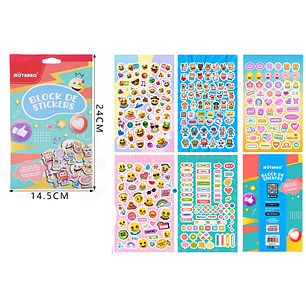 Block de Stickers frases y emojis 14.5*24cm