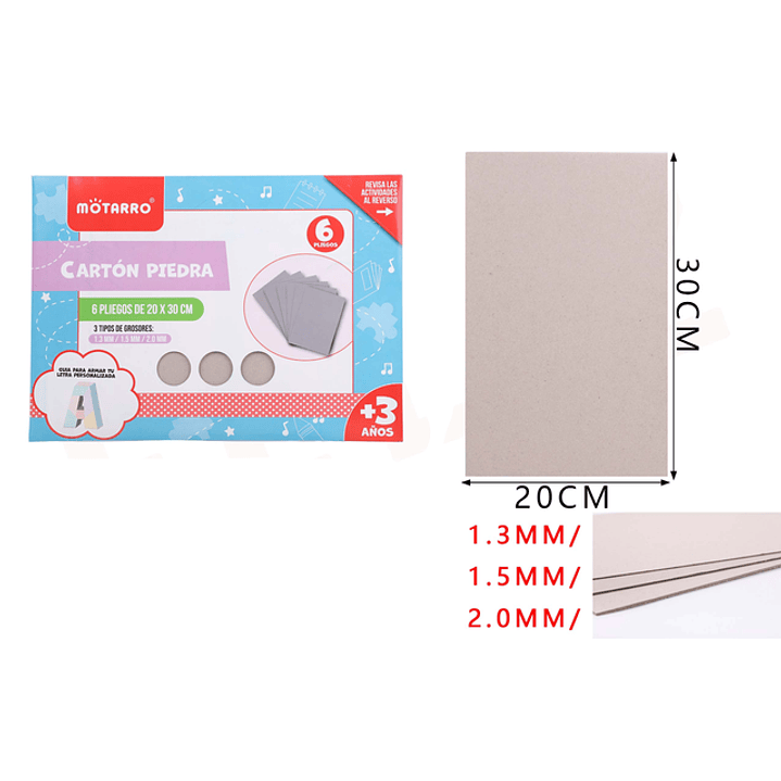 Carton Piedra 20X30Cm 6Pcs 1