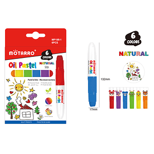 Lapices De Cera Jumbo 6Pcs