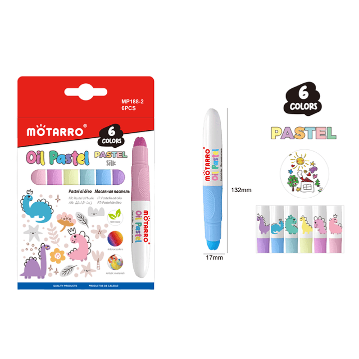 Lapices De Cera Pastel Jumbo 6Pcs 1