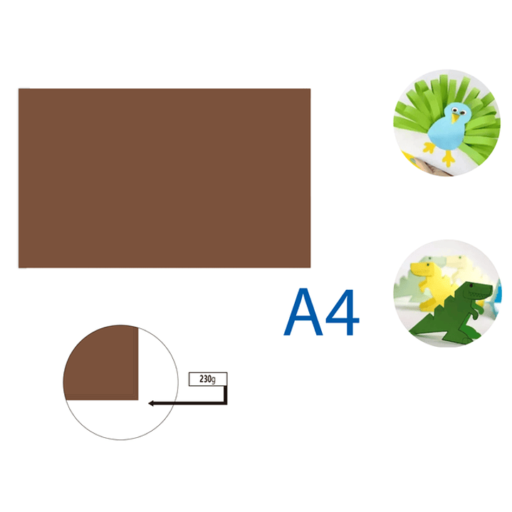 Cartulina Cafe Claro 50pcs A4 230G 21x29.7cm 1