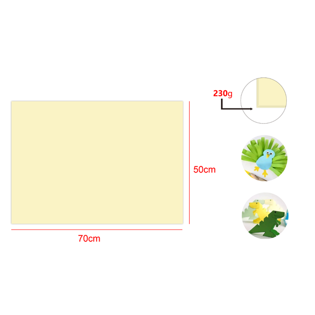 Cartulina Pastel Amarillo 25pcs 50x70cm 1