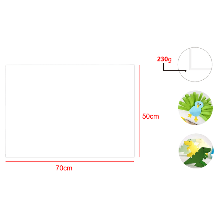 Cartulina Blanco 25pcs 50x70cm 1