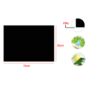 Cartulina Negro 25pcs 50x70cm