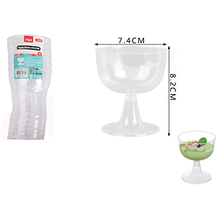 Vasos para Postre Trasparente 120ML 6pcs