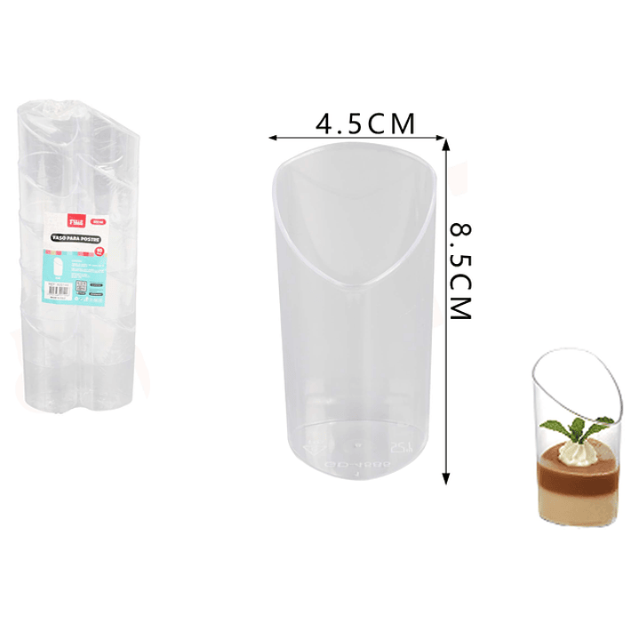 Vasos para Postre Trasparente 70ML 10pcs 1