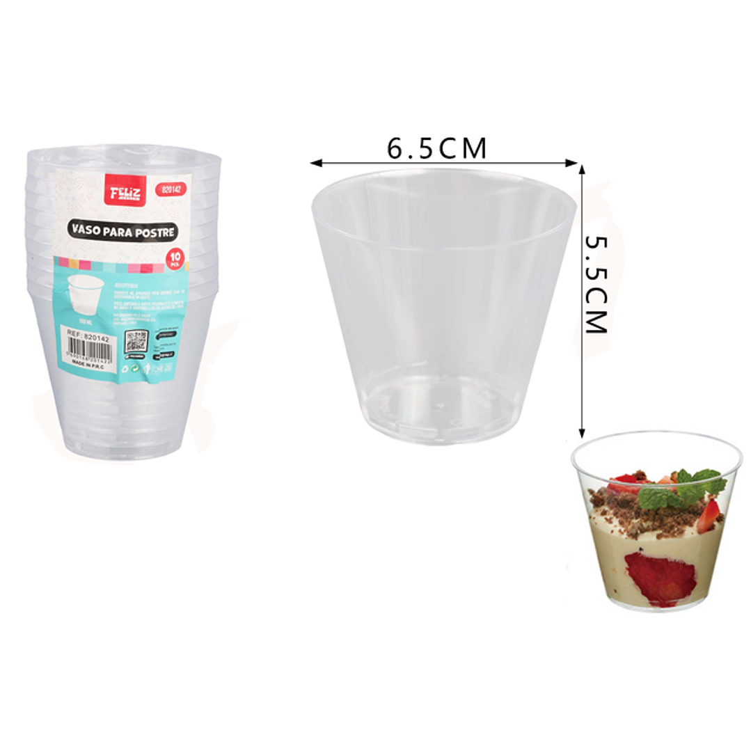 Vasos Postre Trasparente 100ML 10pcs 1