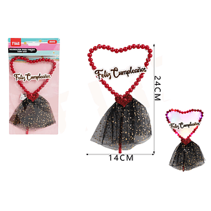 Decoración para Torta con Luz corazón FC