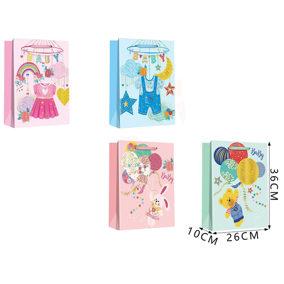 Bolsa De Regalo Baby Color Pastel M 26*10*36Cm 1