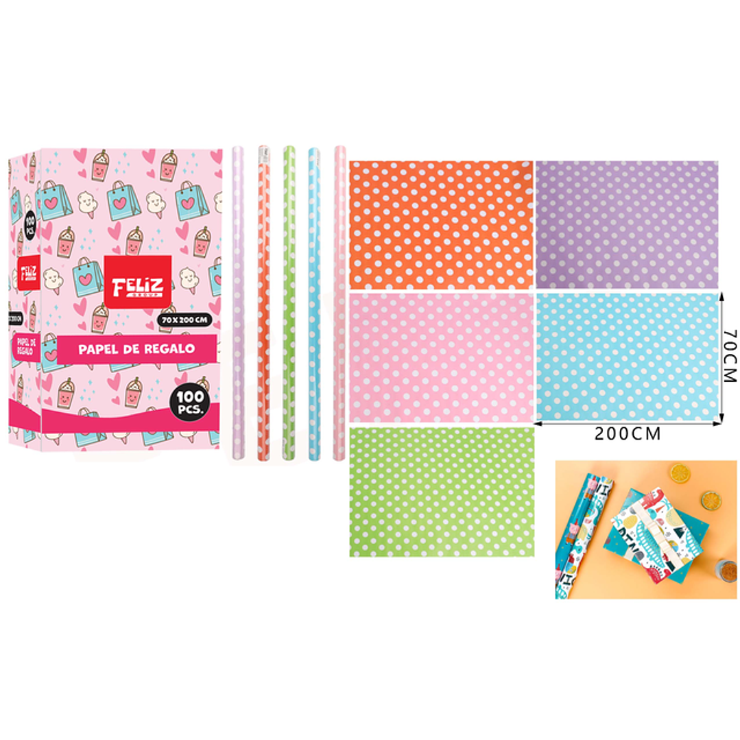 Papel de Regalos Puntos 70*200CM 1