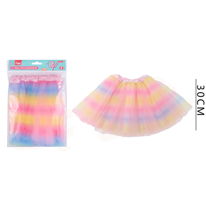 Falda Tutú Multicolor Rosa 30CM 1