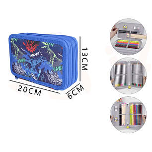 Estuche Dinosaurios 20*6*13cm