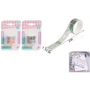 Cinta de Papel Adhesiva decorativa Cute 2 2pcs