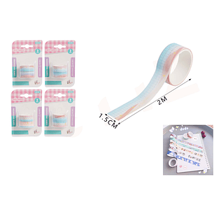 Cinta de Papel Adhesiva decorativa degrade 2pcs