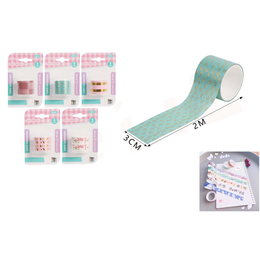 Cinta de Papel Adhesiva Diseños 1pcs 1