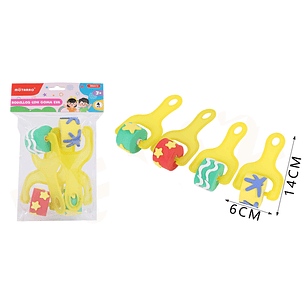 Rodillos con Diseño 4pcs