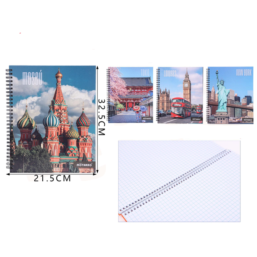 Cuaderno Paisajes 100Hojas 7*7mm 1