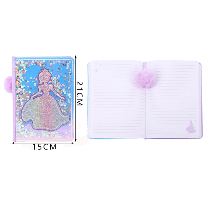 Libreta 80Hojas con Diseño Princesa A5 1
