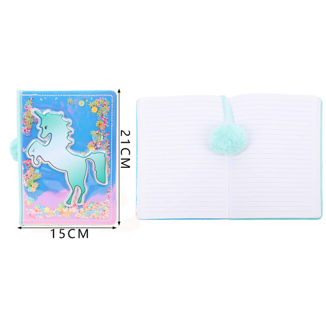 Libreta 80Hojas con Diseño Unicornio Celeste A5 1