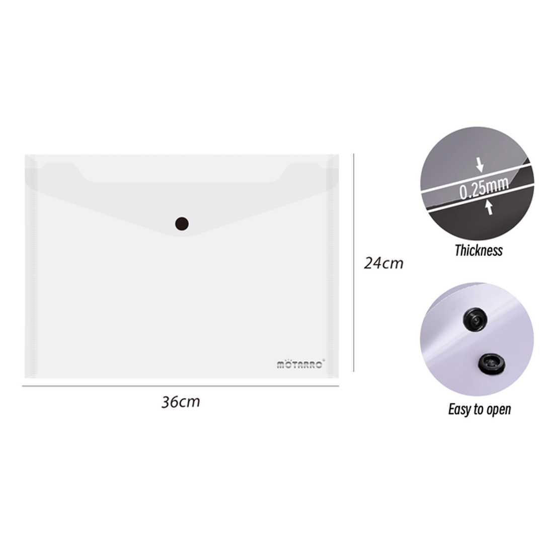 Carpeta Oficio Con botón Blanco 1