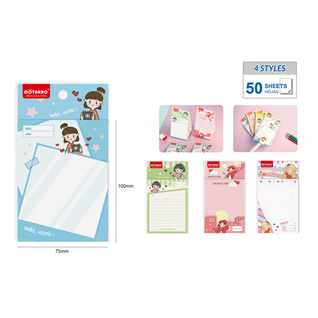 Notas Adhesivas Vertical Niña 50Hojas 1