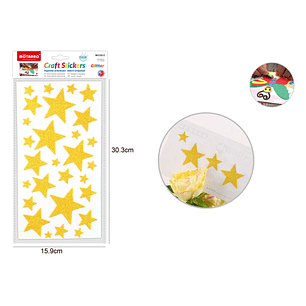 Stickers De Goma Eva Glitter Estrella 30.3x15.9cm
