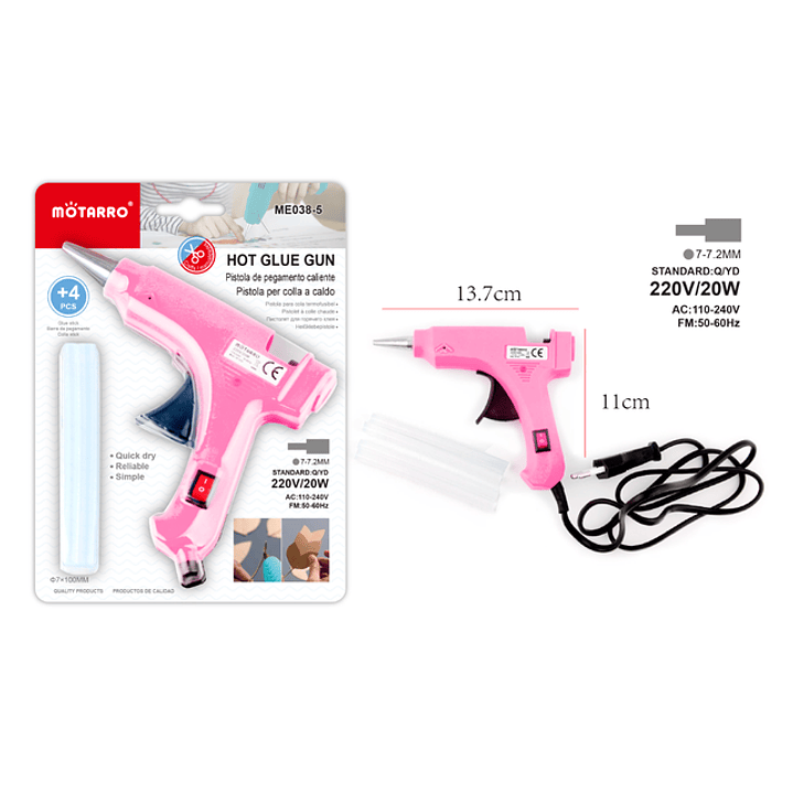 Pistola De Silicona Rosada 1