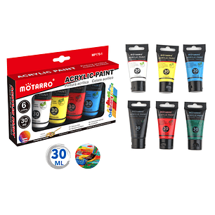 Pintura Acrilica Básicos 30ML 6pcs