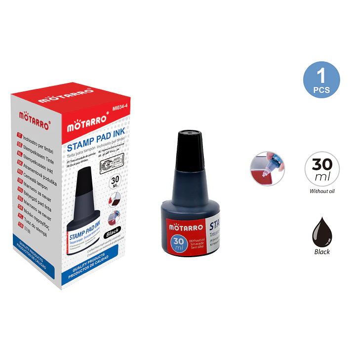 Tinta Para Tampón Negro 30ML 1