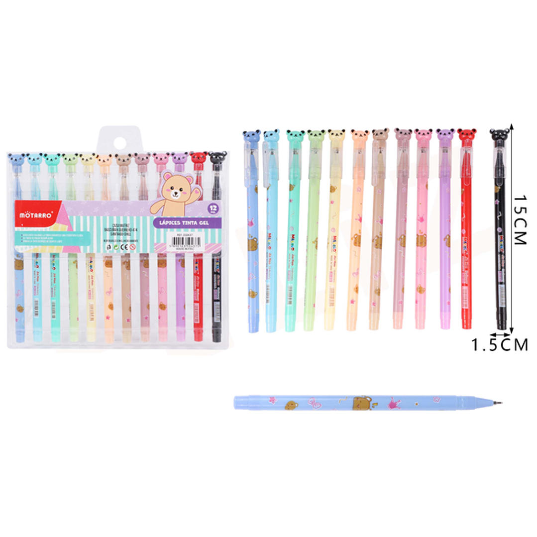 Lapices Gel De Color Osito 12Pcs 1