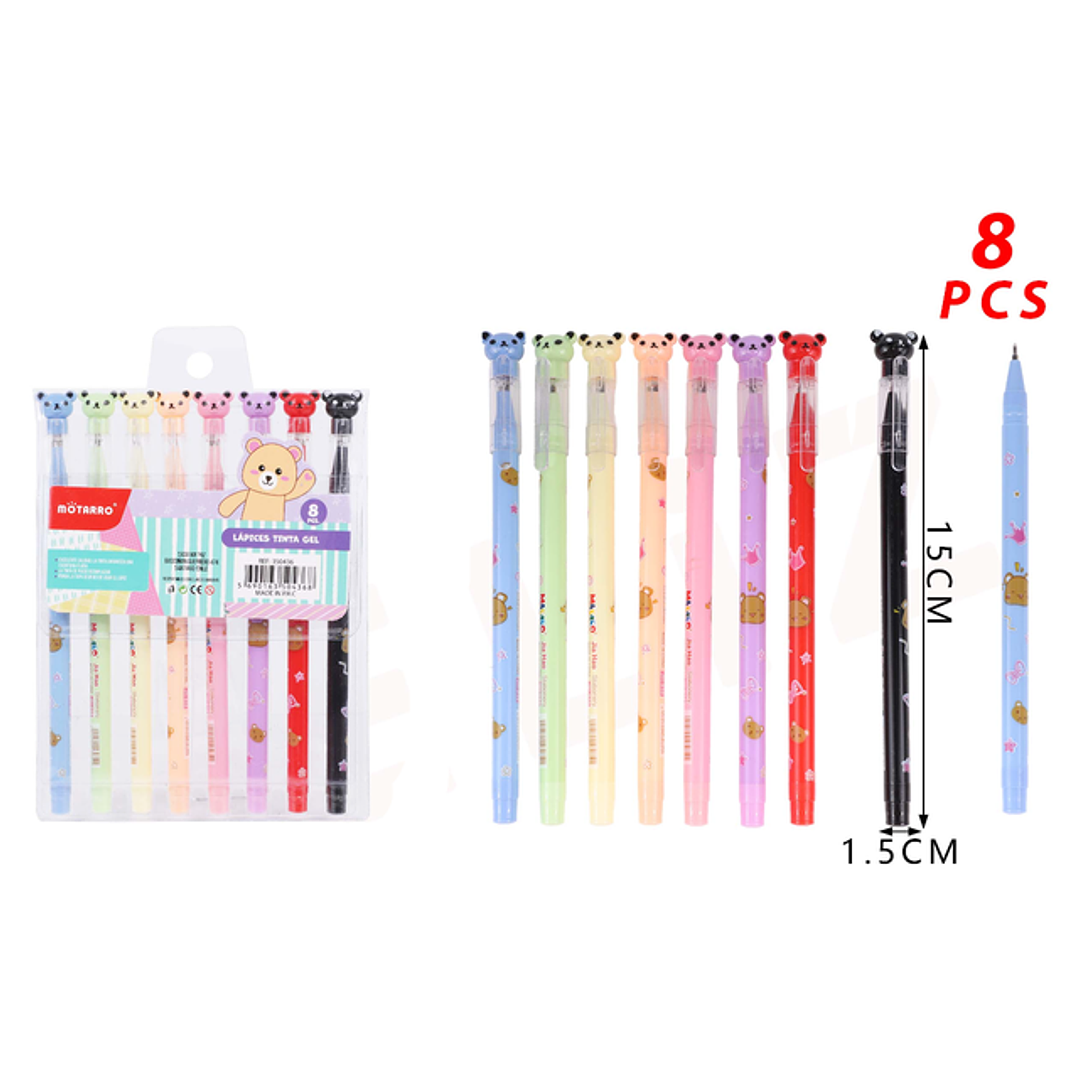 Lapices Gel De Color Osito 8Pcs 1