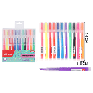 Destacadores Fluorescente 14cm 12pcs