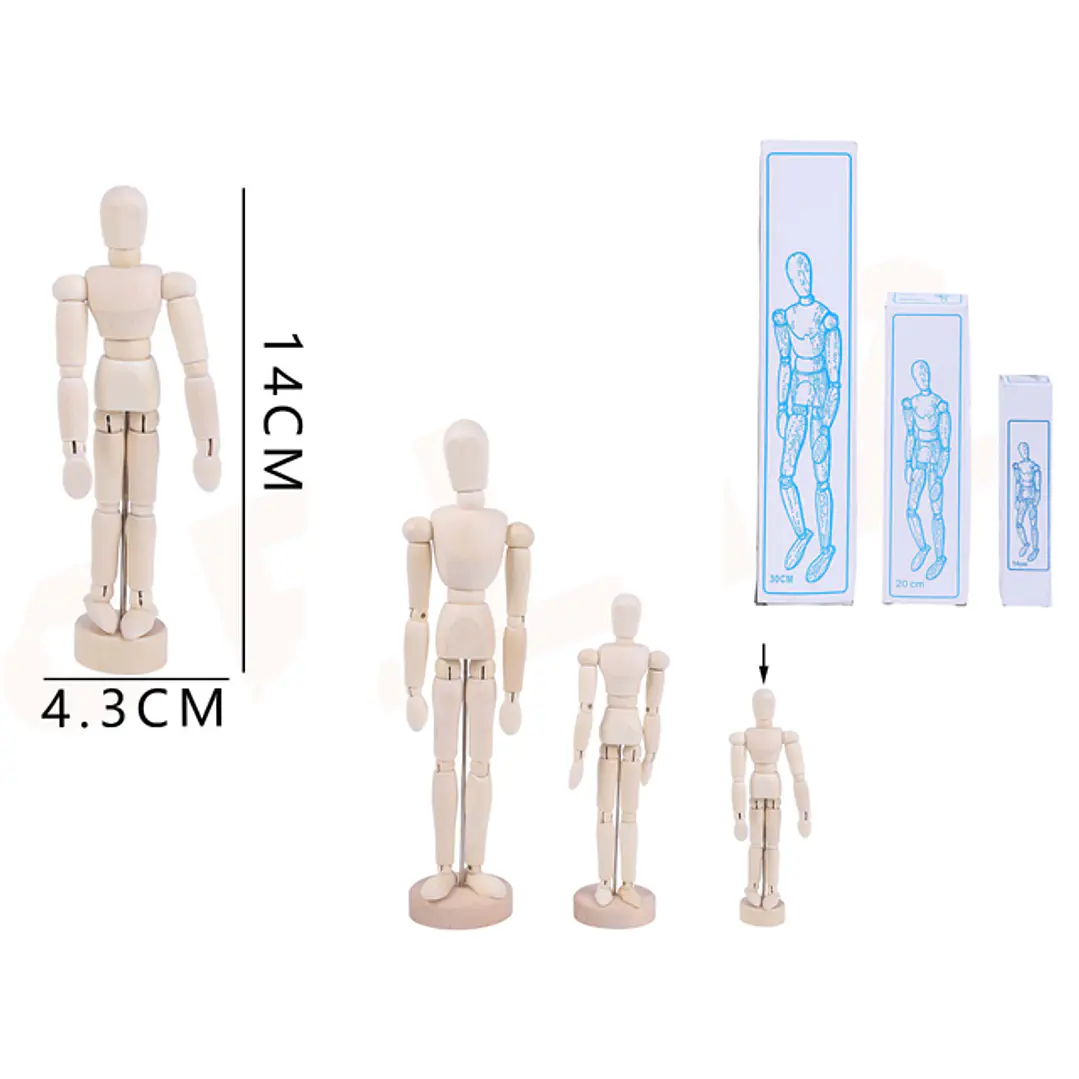Maniquí Articulado Madera 5.5Pulgadas 1