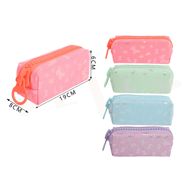 Estuche Escolar Glitter Mariposa 1