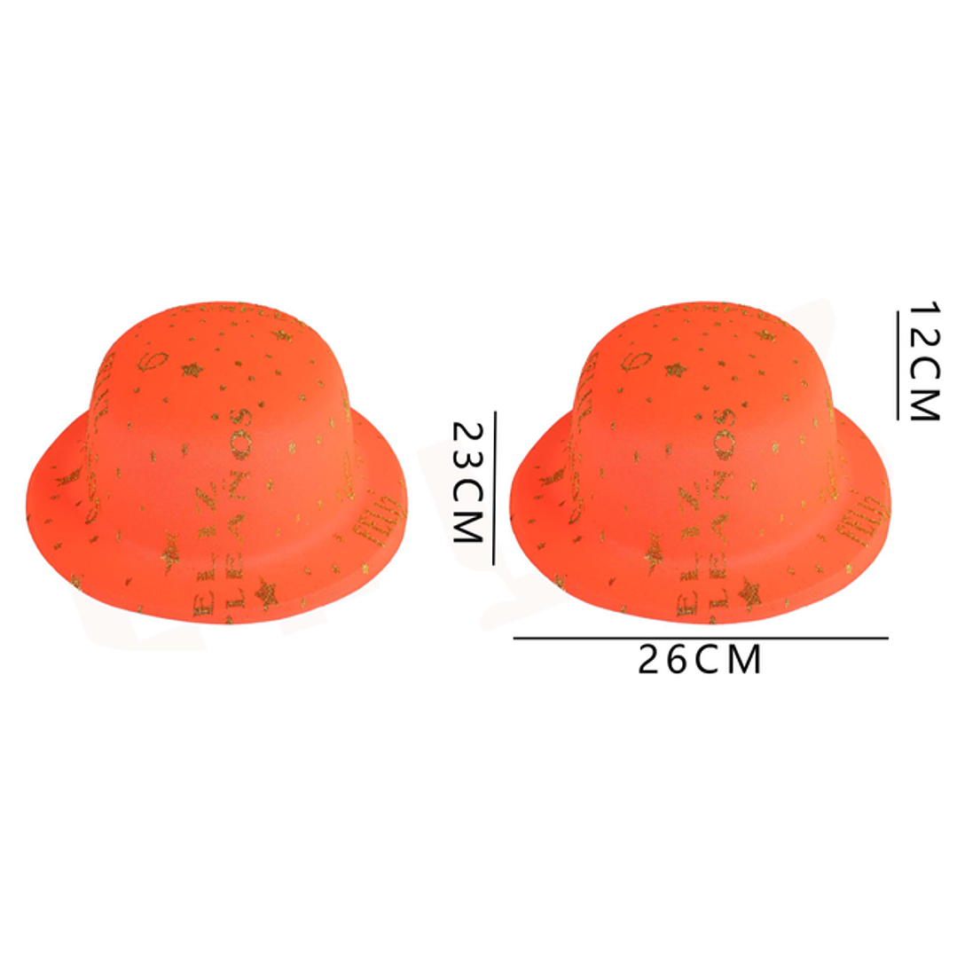 Gorro Flúor Feliz cumpleaños Naranjo 1