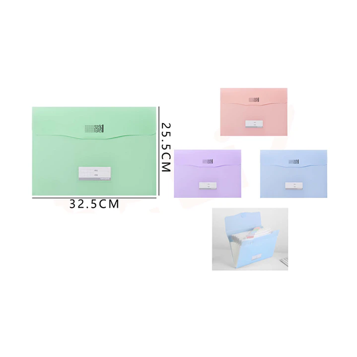 Carpeta Maletín 8Bolsillos Pastel 1