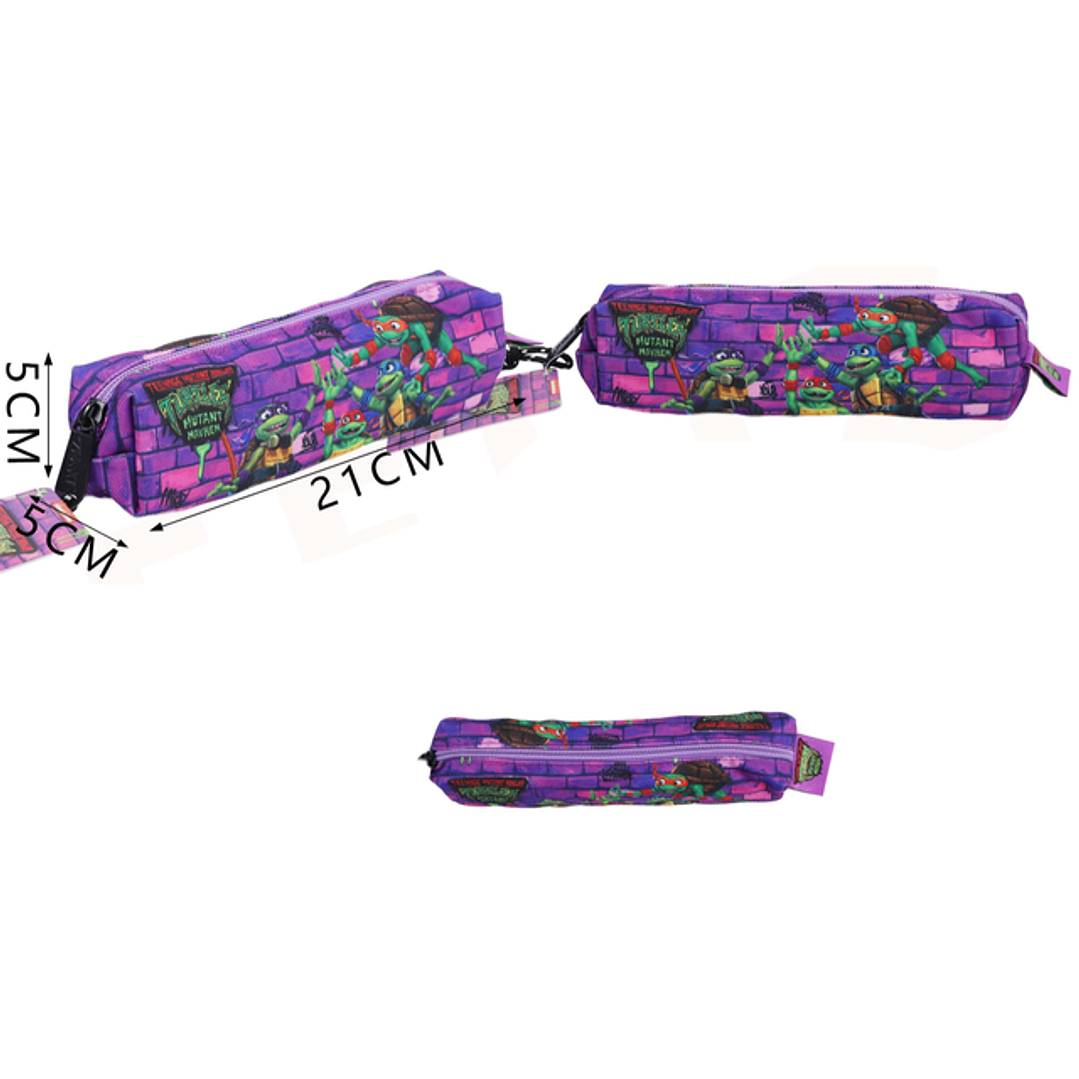 Estuche Escolar Tortugas Ninja Morado 21cm 1