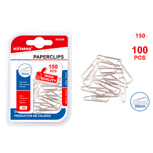 Clips De Papel Triangular 25Mm 100Pcs