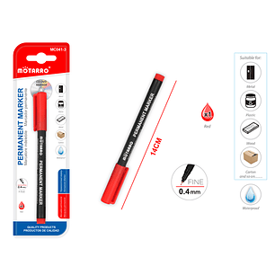 Plumon Permanente Fino Rojo