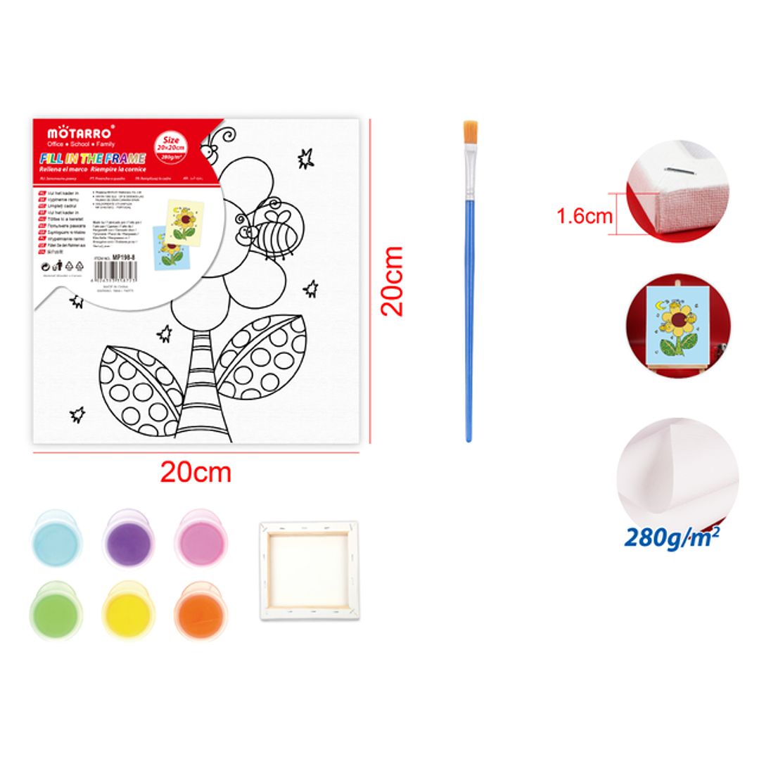 Bastidor para Pintar Kids Flor 20*20cm 1