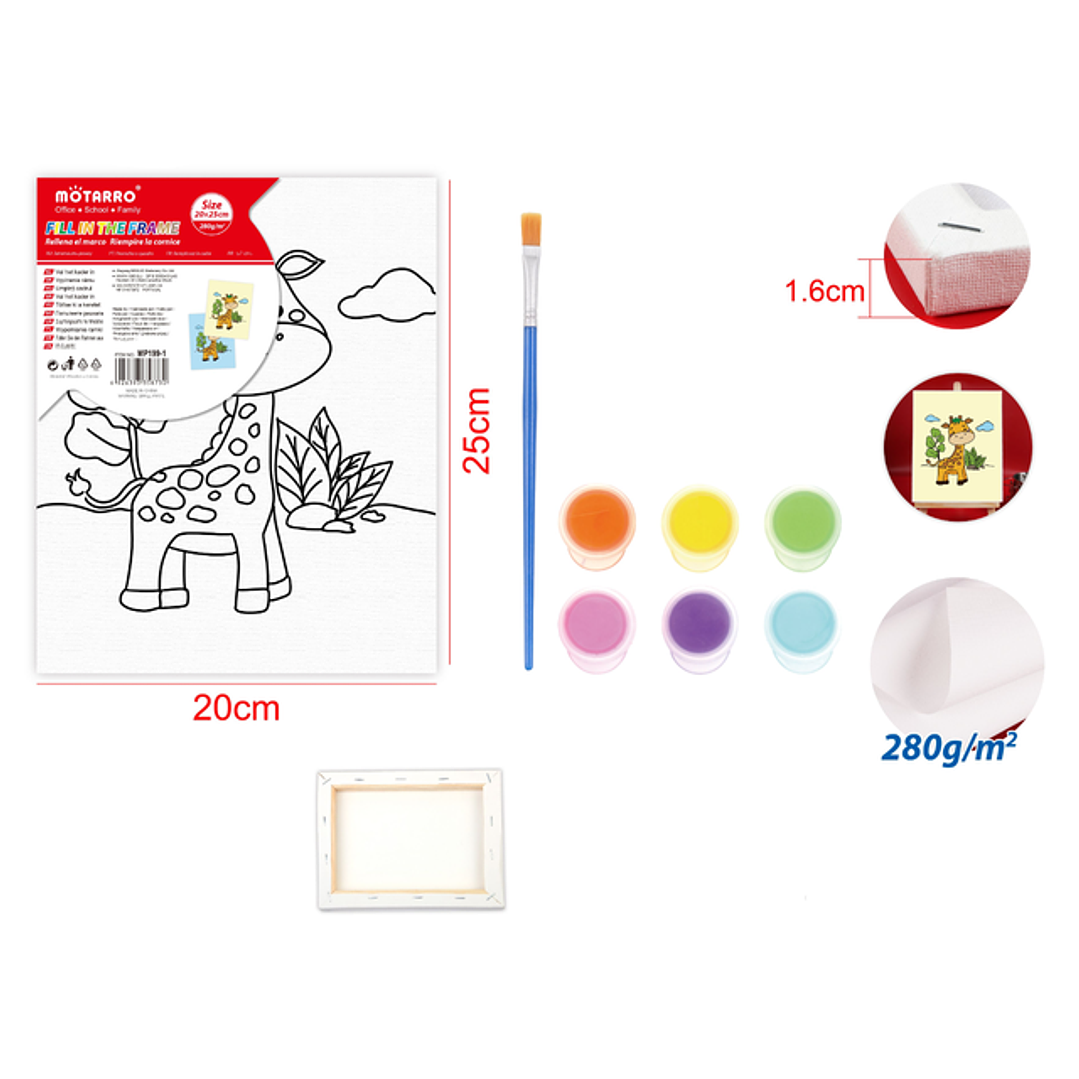 Bastidor para Pintar Kids Jirafa 20x25cm 1