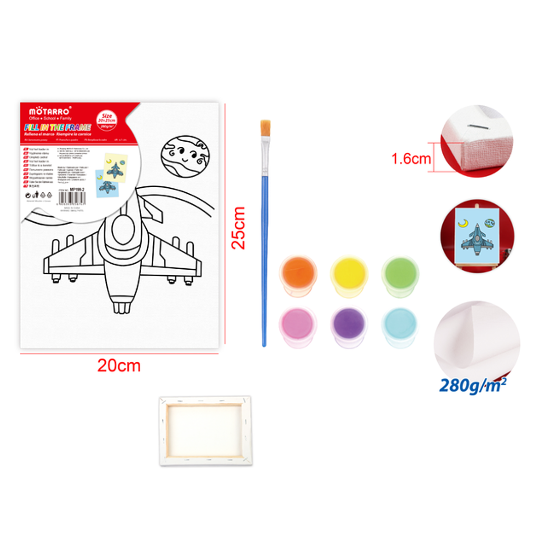 Bastidor para Pintar Kids Avion 20x25cm 1